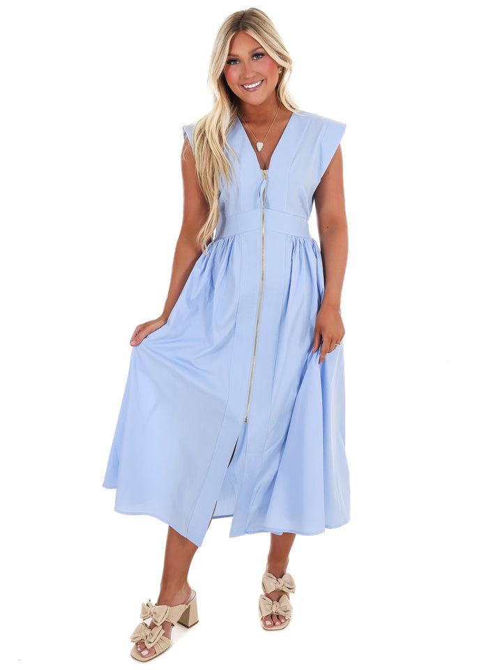 Say It Again V-Neck Midi Dress