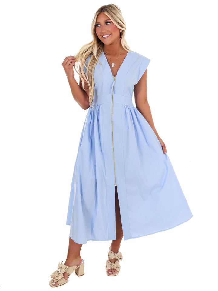 Say It Again V-Neck Midi Dress
