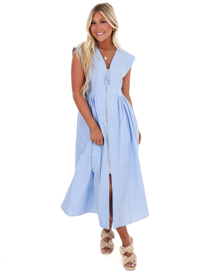 Say It Again V-Neck Midi Dress