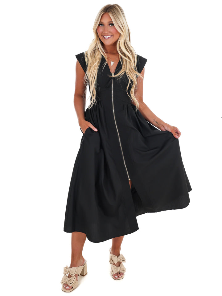 Say It Again V-Neck Midi Dress