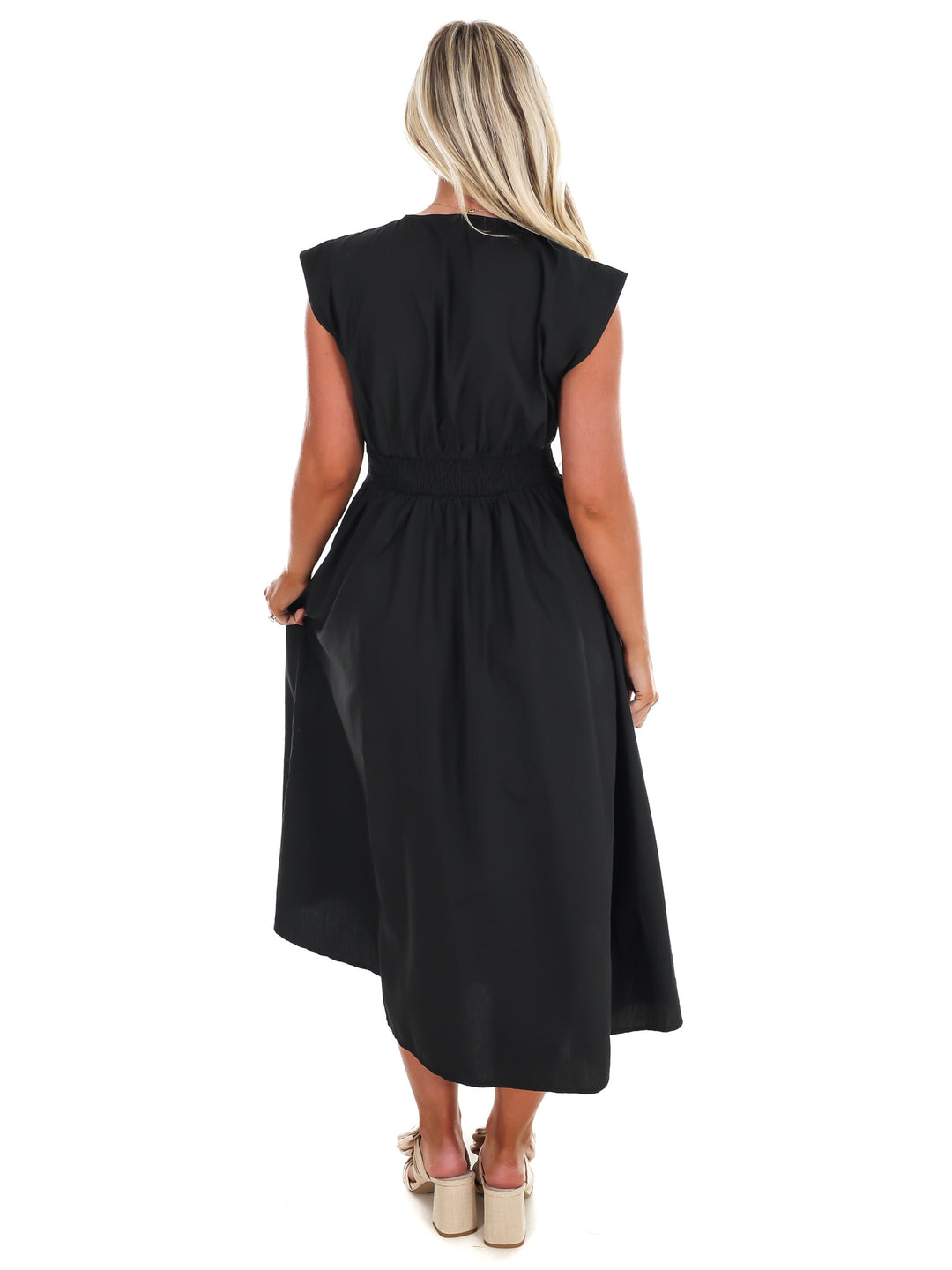 Say It Again V-Neck Midi Dress
