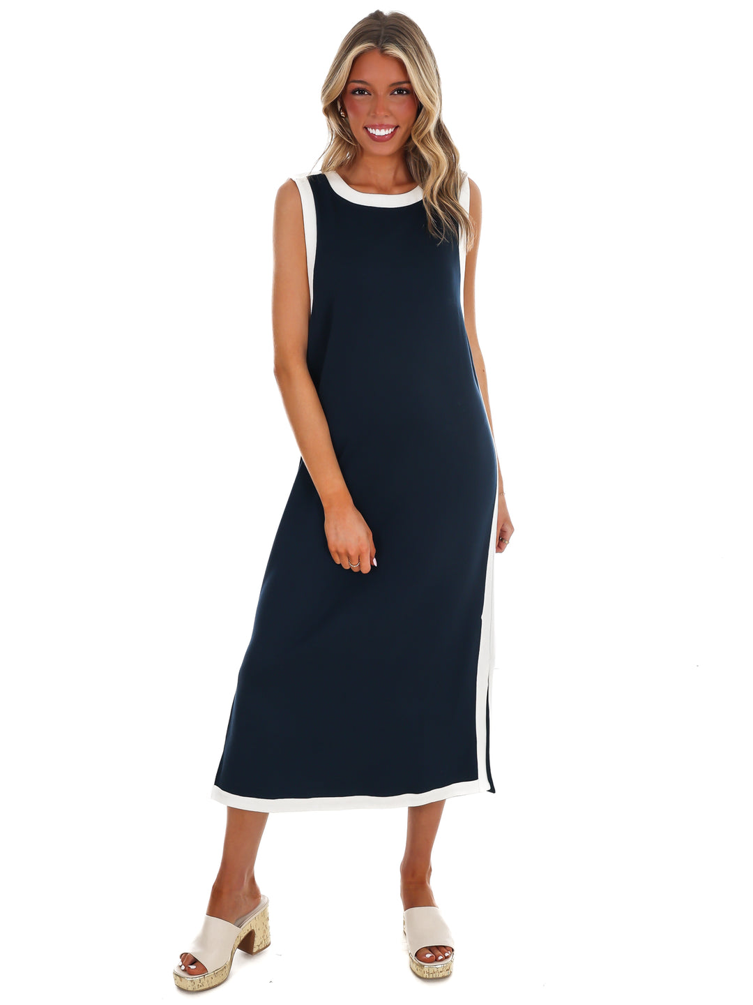 Reason to Stay Contrast Midi Dress