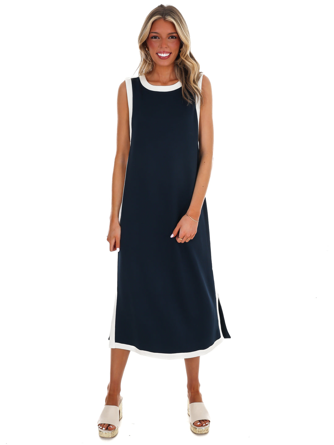 Reason to Stay Contrast Midi Dress