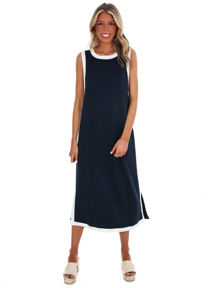 Reason to Stay Contrast Midi Dress