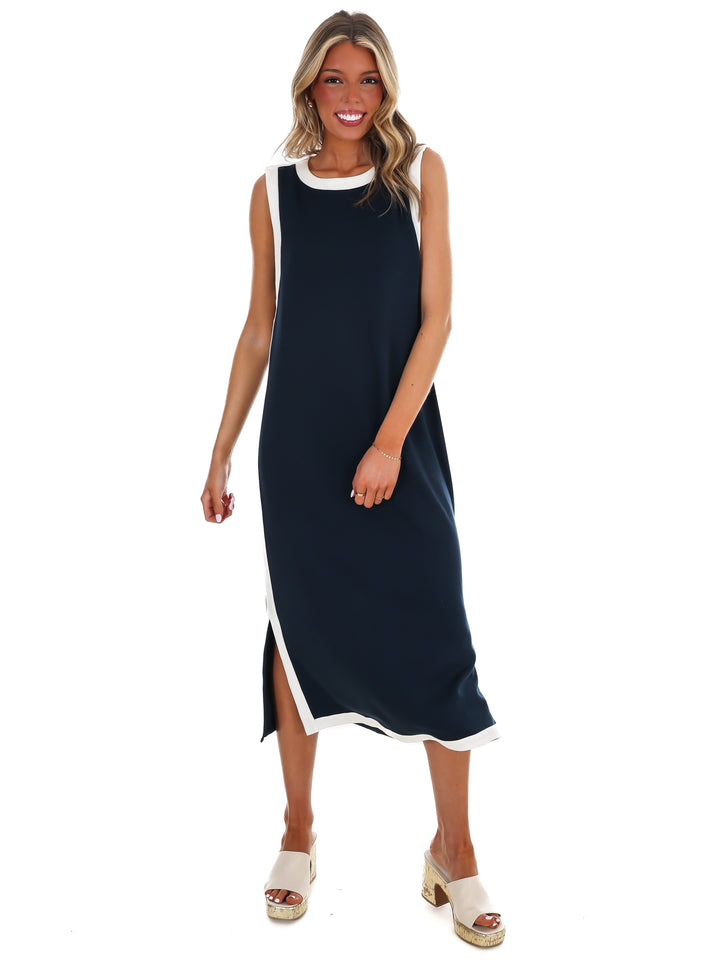 Reason to Stay Contrast Midi Dress