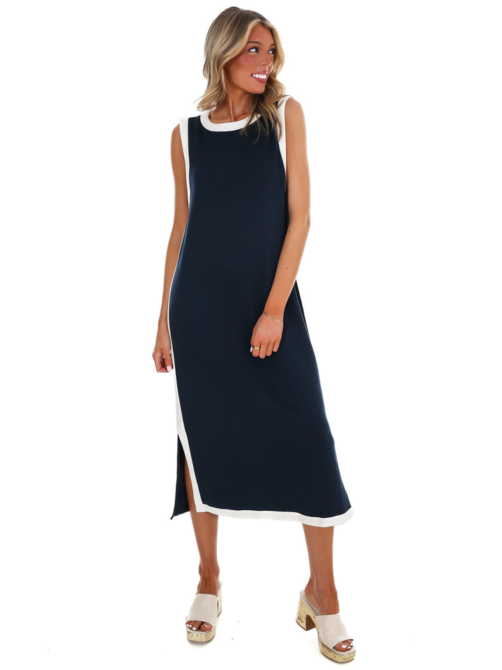 Reason to Stay Contrast Midi Dress