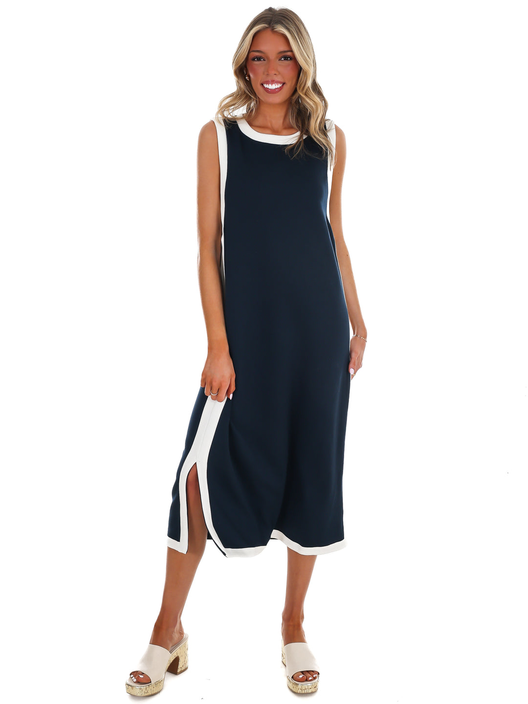 Reason to Stay Contrast Midi Dress