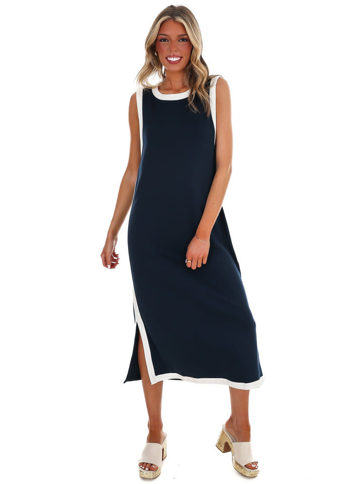 Reason to Stay Contrast Midi Dress
