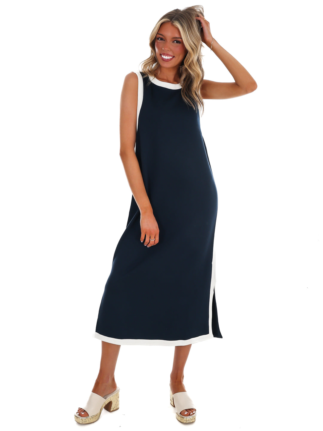 Reason to Stay Contrast Midi Dress