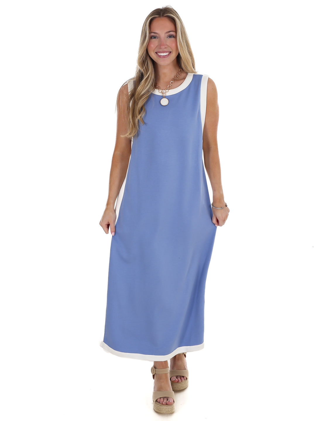 Reason to Stay Contrast Midi Dress