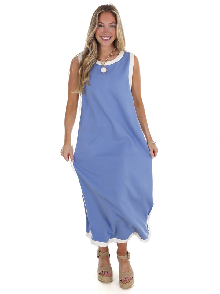 Reason to Stay Contrast Midi Dress