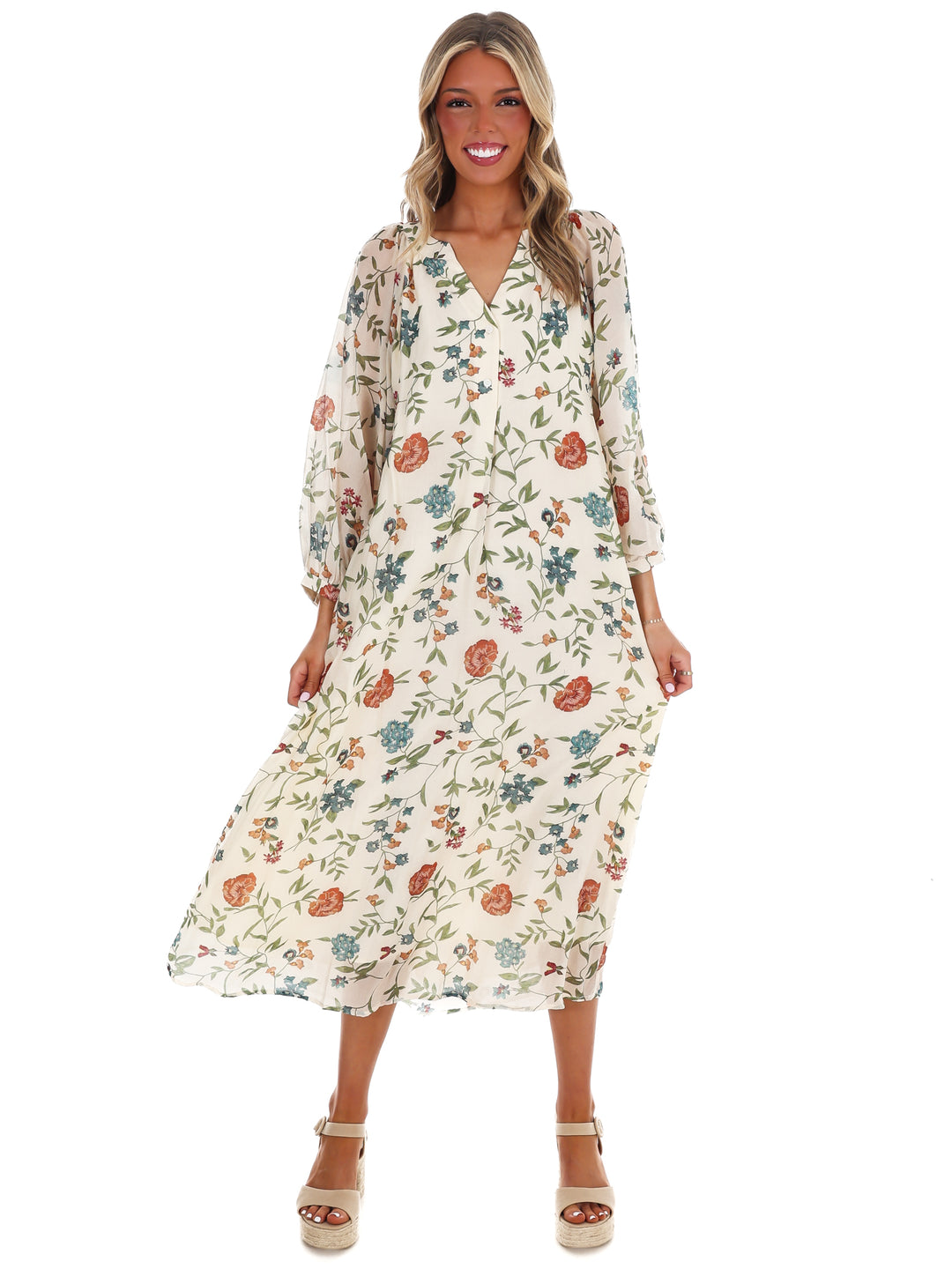 Handpicked Floral Midi Dress