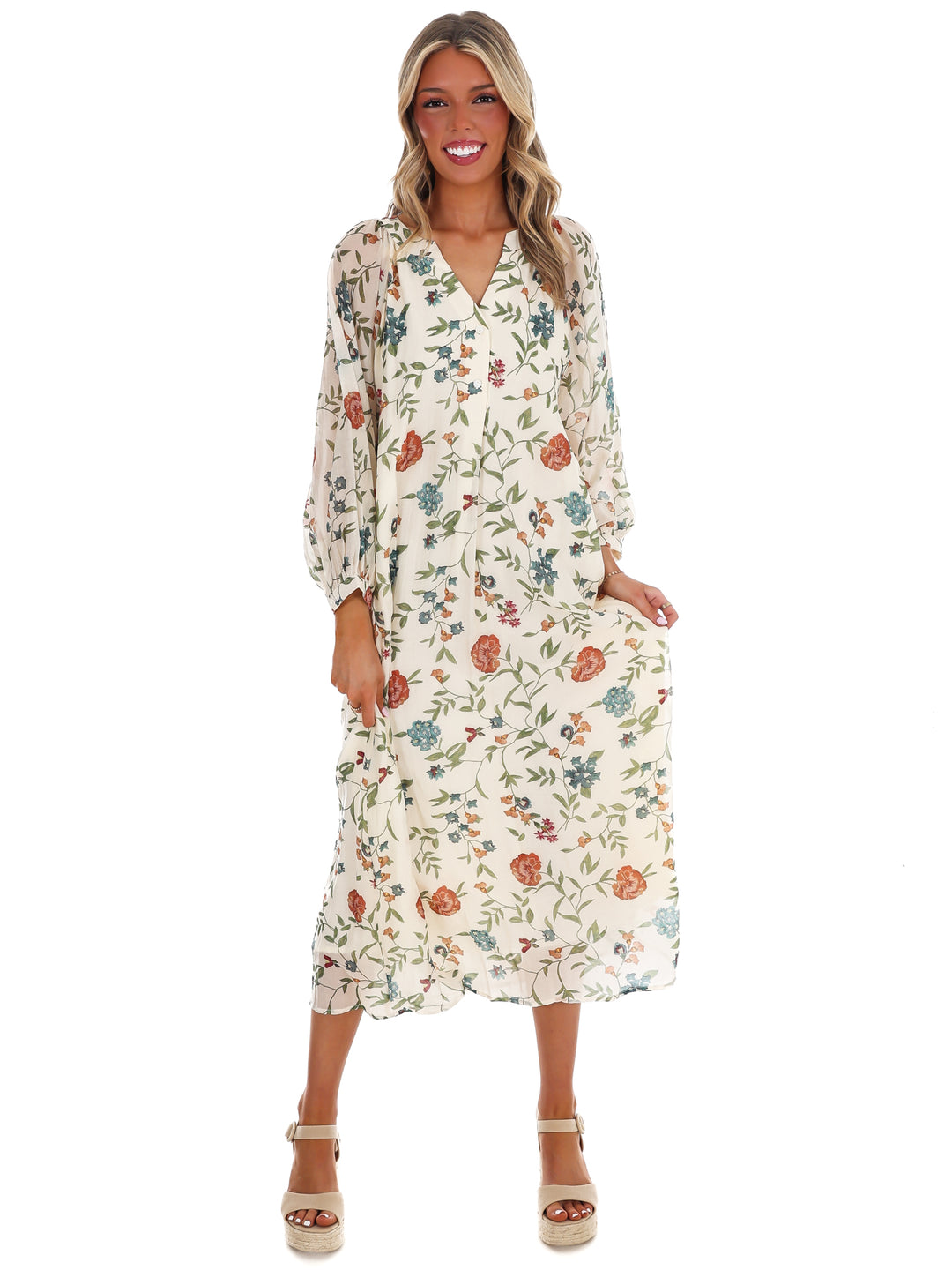 Handpicked Floral Midi Dress