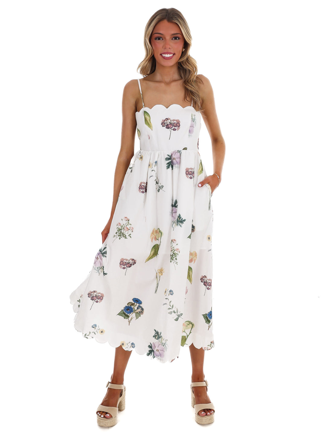 Spring Forward Floral Midi Dress