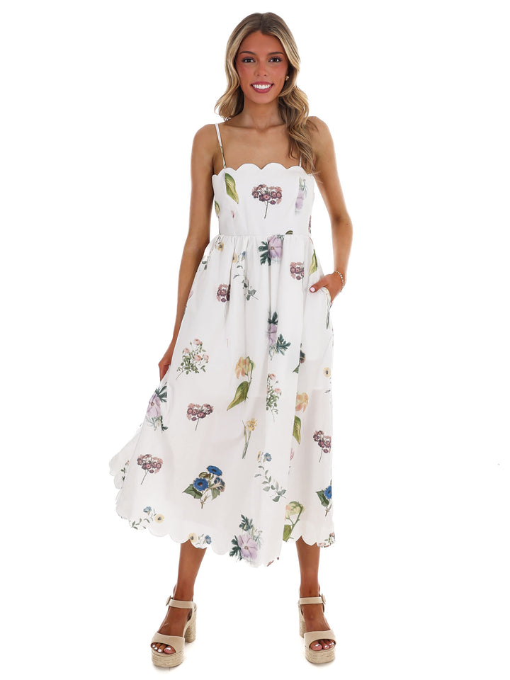 Spring Forward Floral Midi Dress