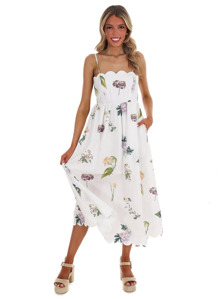 Spring Forward Floral Midi Dress