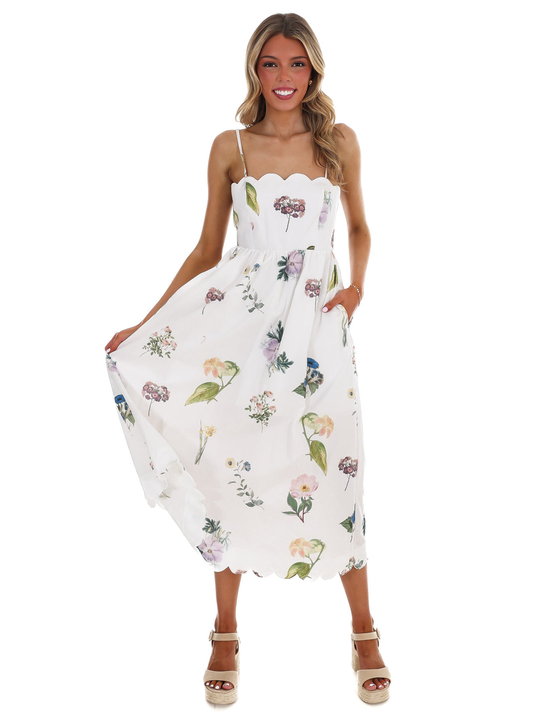 Spring Forward Floral Midi Dress