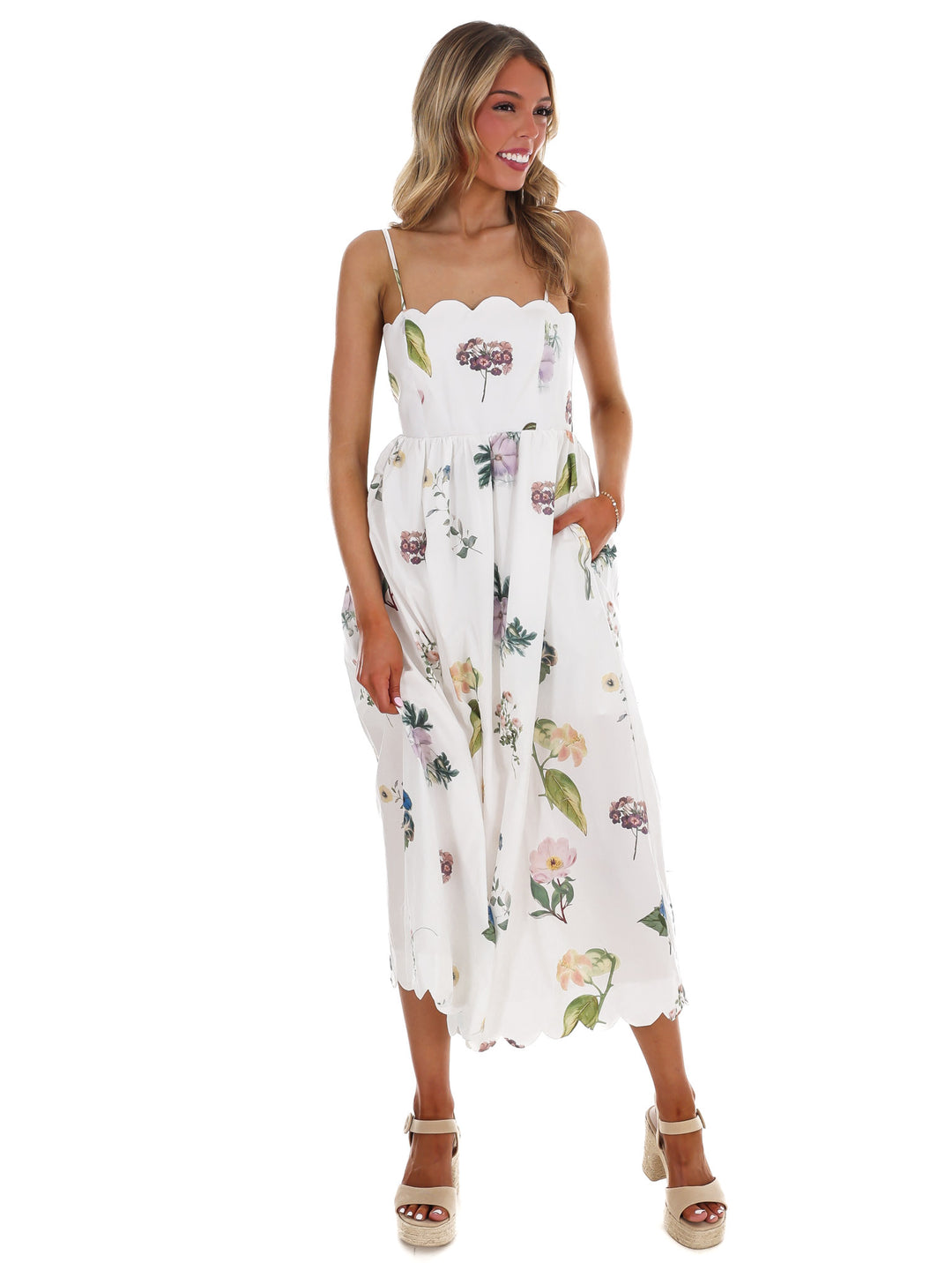Spring Forward Floral Midi Dress