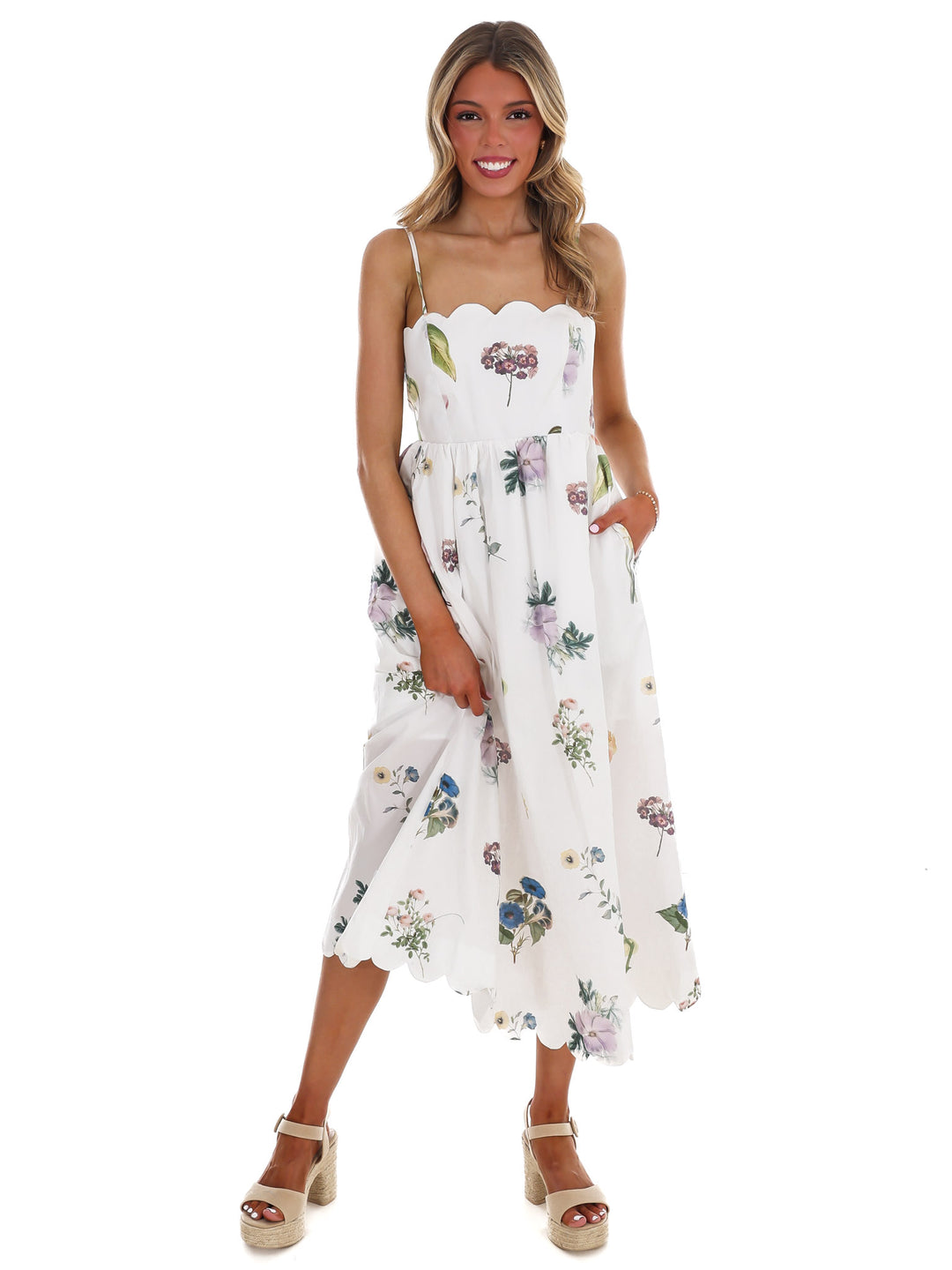 Spring Forward Floral Midi Dress