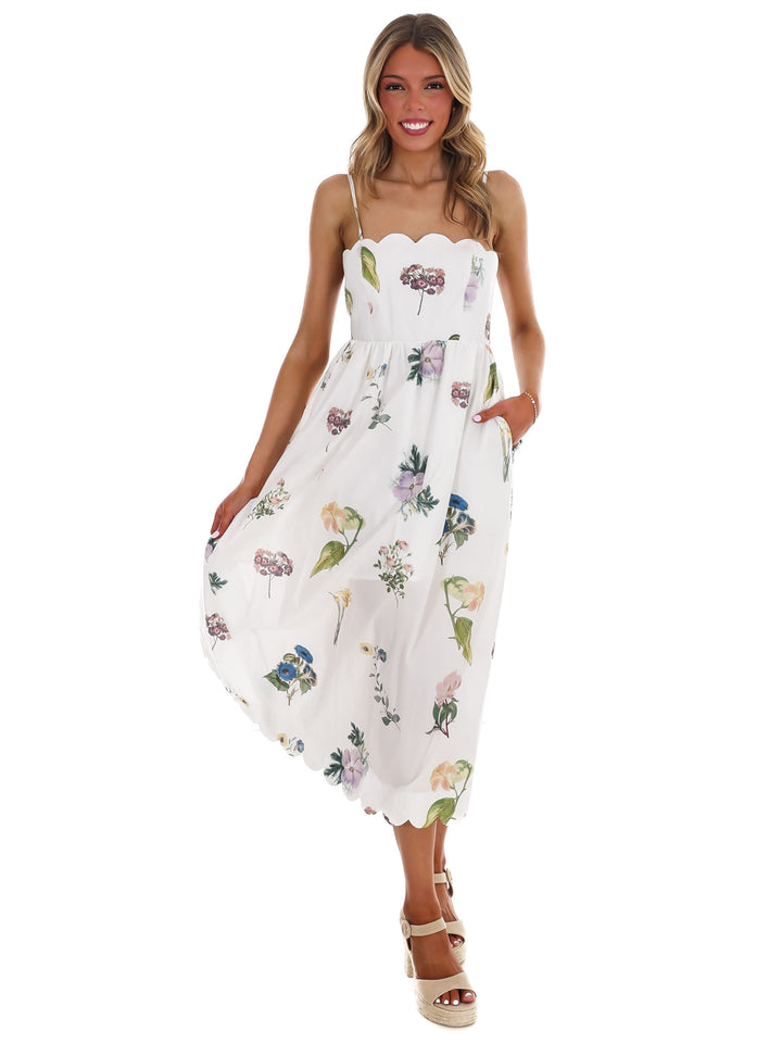 Spring Forward Floral Midi Dress