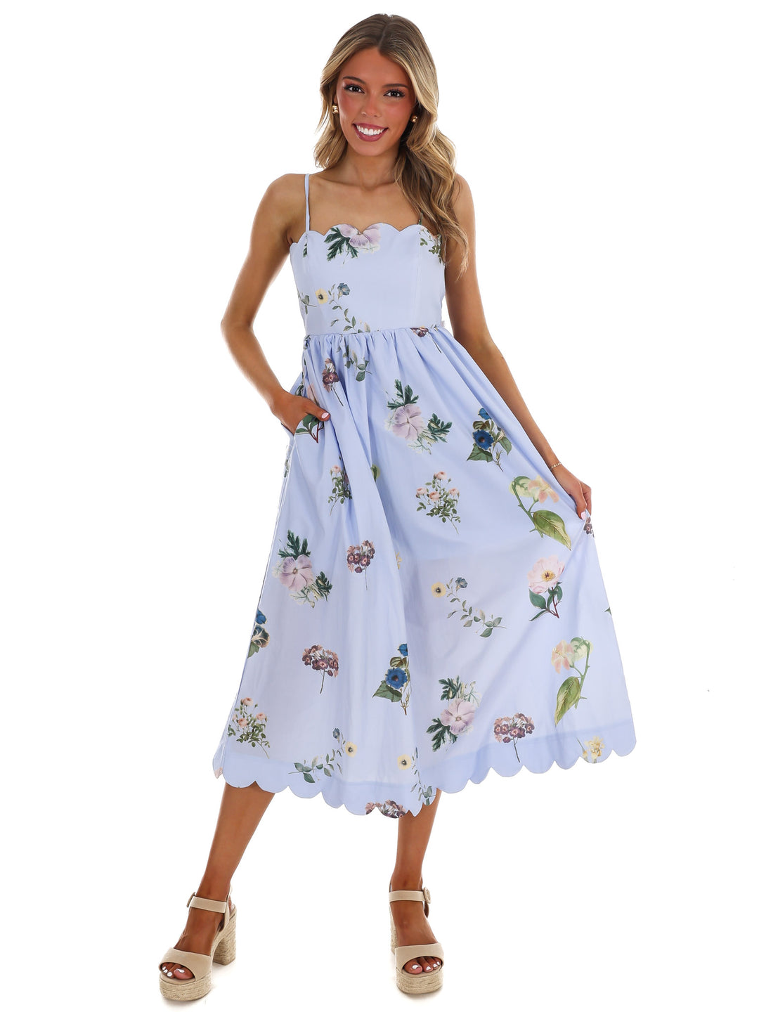 Spring Forward Floral Midi Dress