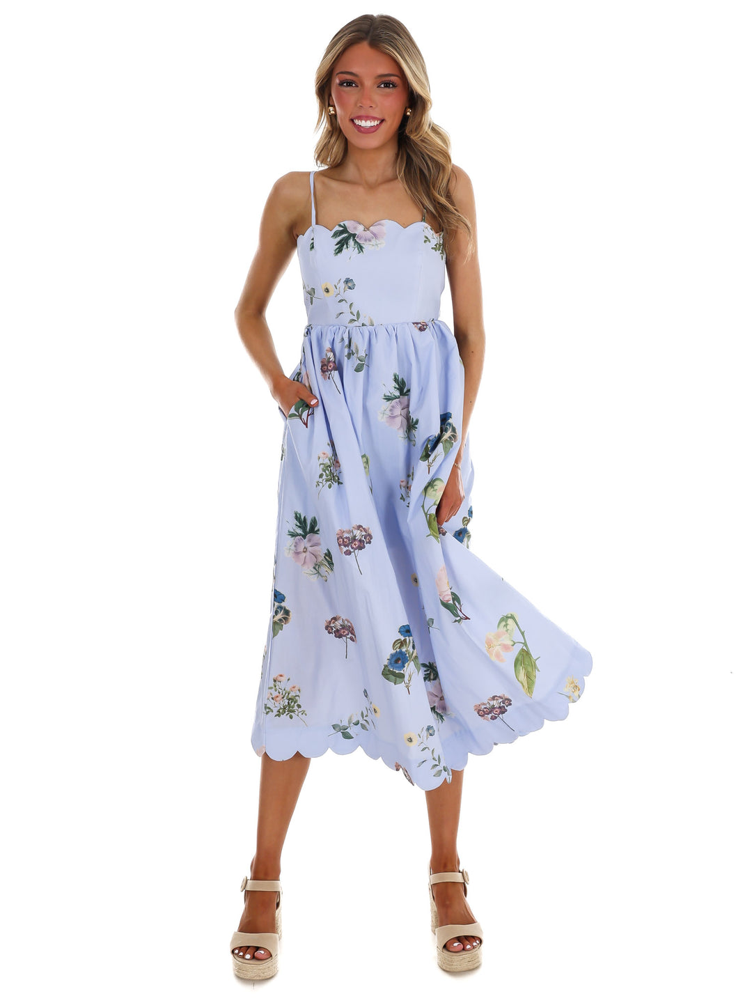 Spring Forward Floral Midi Dress