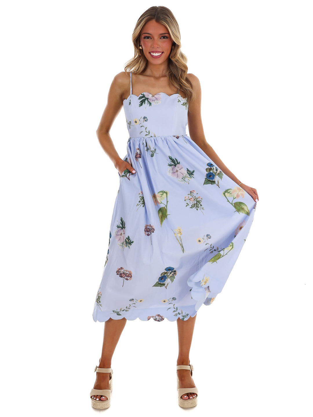 Spring Forward Floral Midi Dress