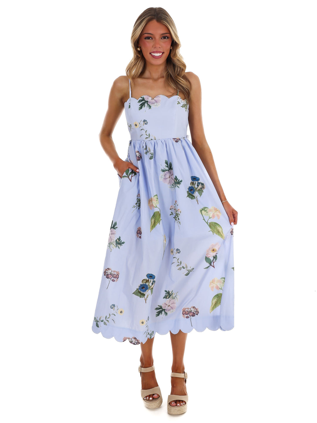 Spring Forward Floral Midi Dress