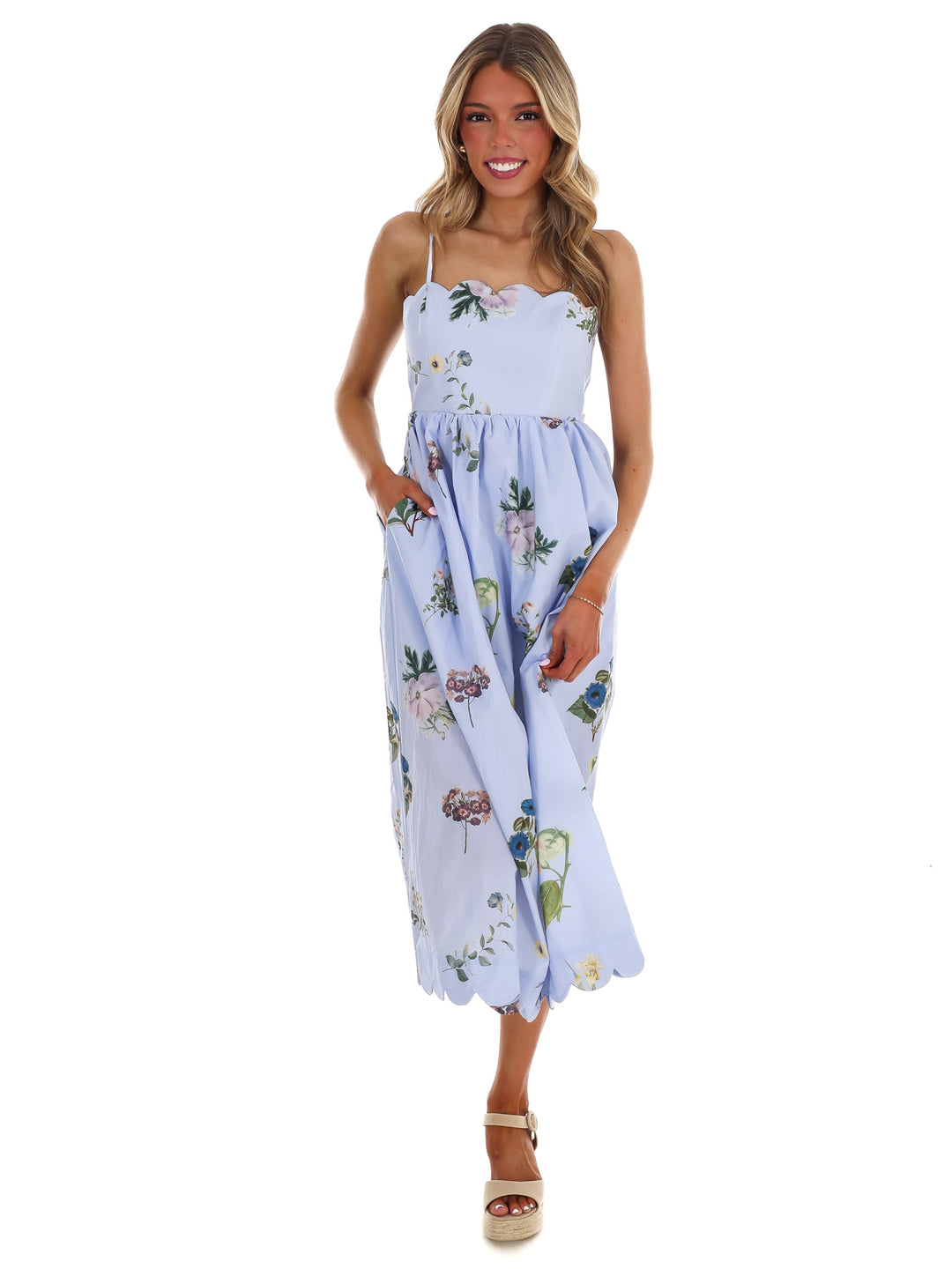 Spring Forward Floral Midi Dress