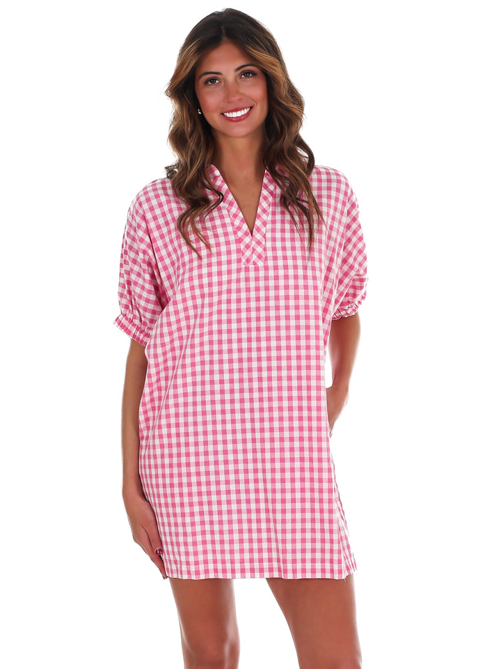 So Much to Say Gingham Mini Dress