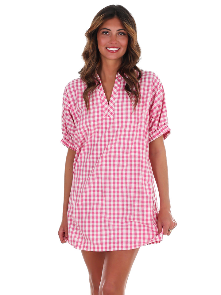 So Much to Say Gingham Mini Dress
