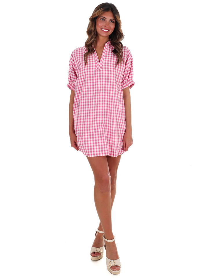 So Much to Say Gingham Mini Dress