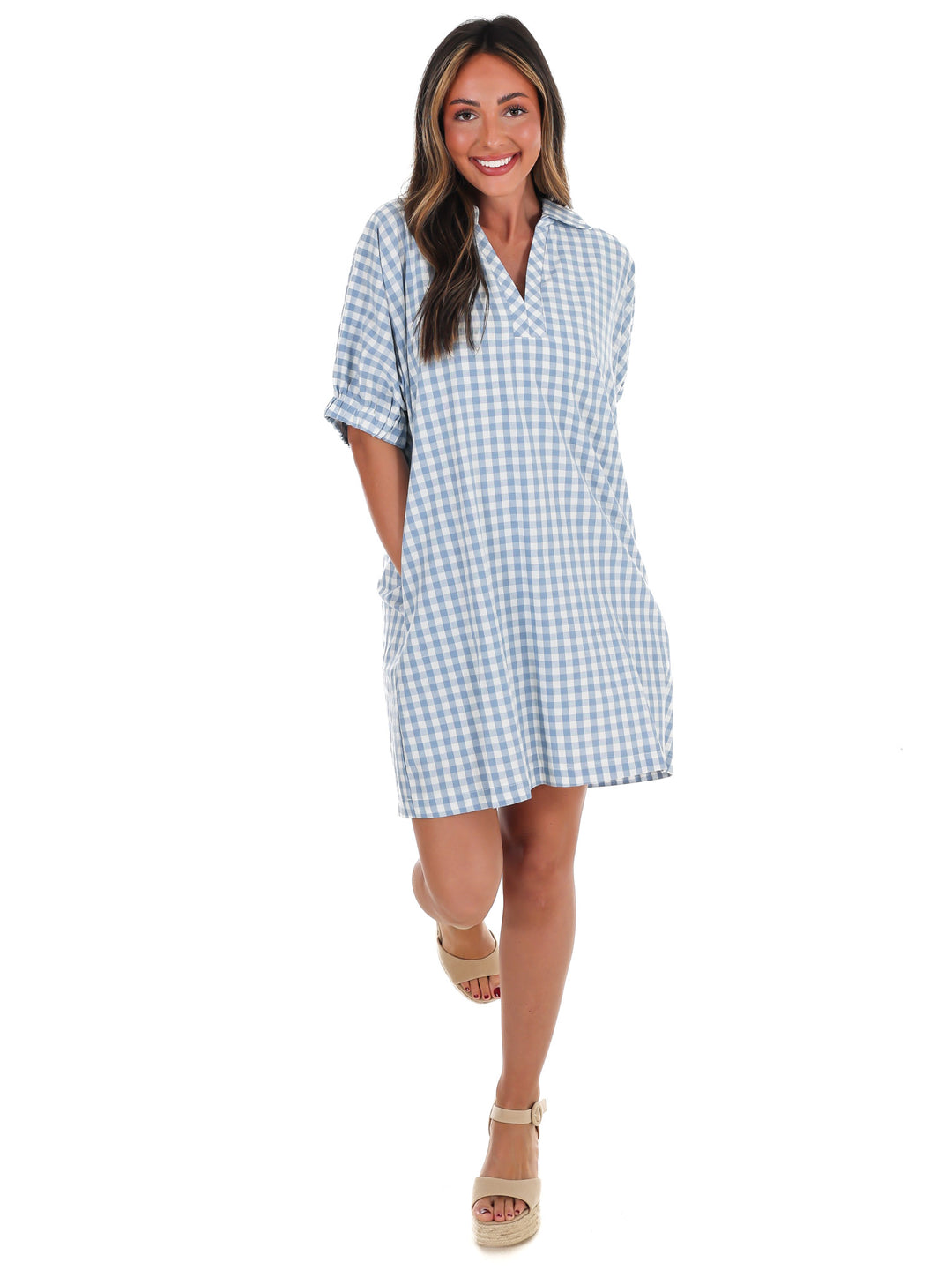 So Much to Say Gingham Mini Dress