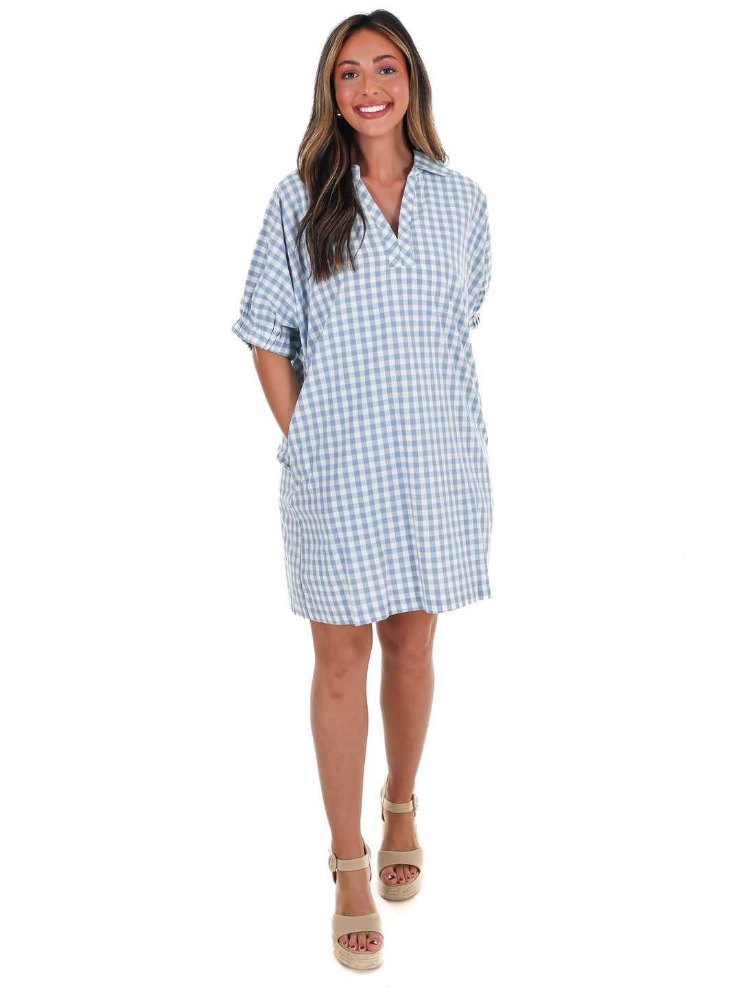 So Much to Say Gingham Mini Dress