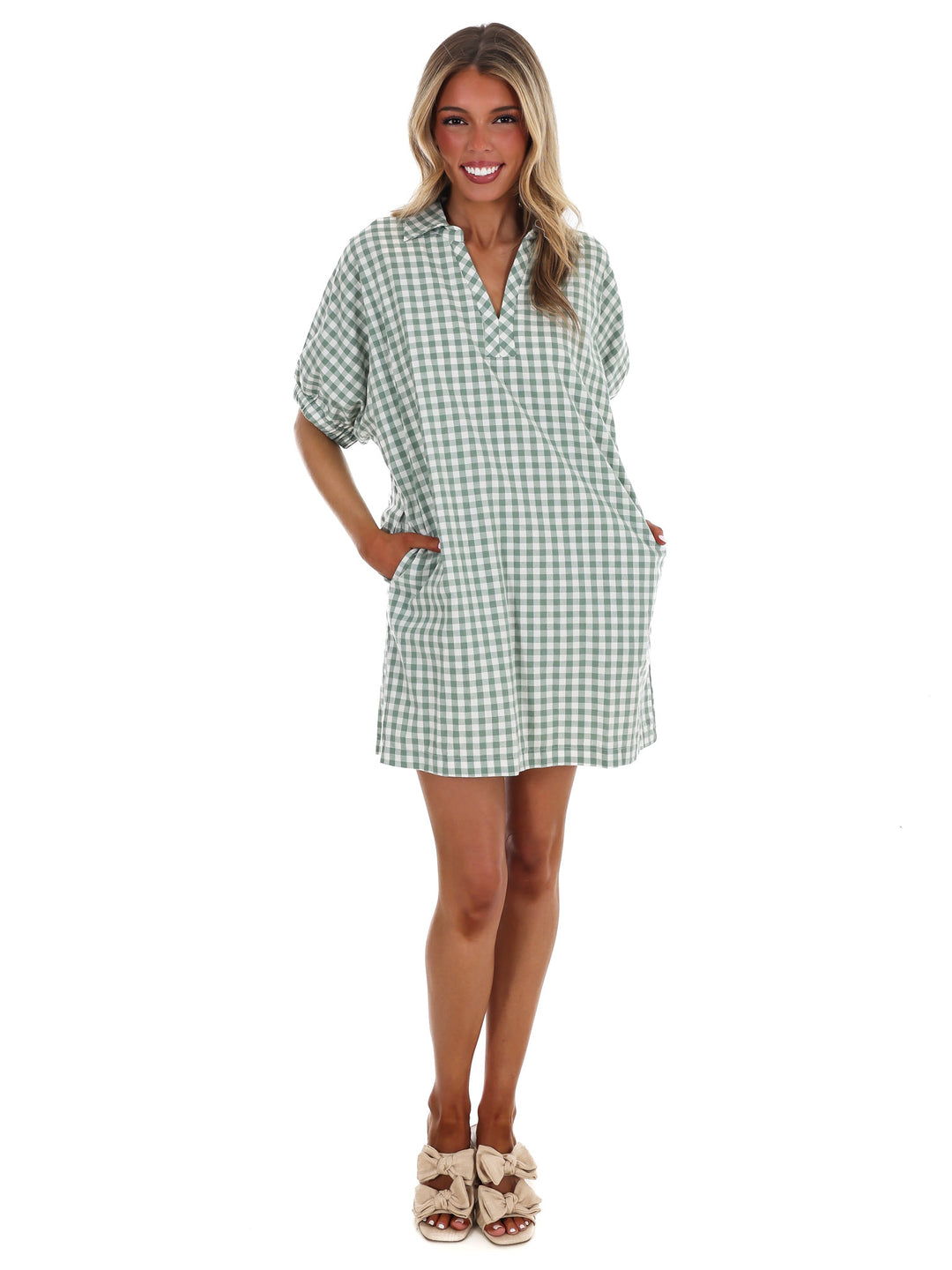 So Much to Say Gingham Mini Dress