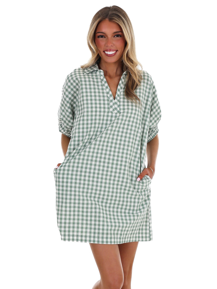 So Much to Say Gingham Mini Dress