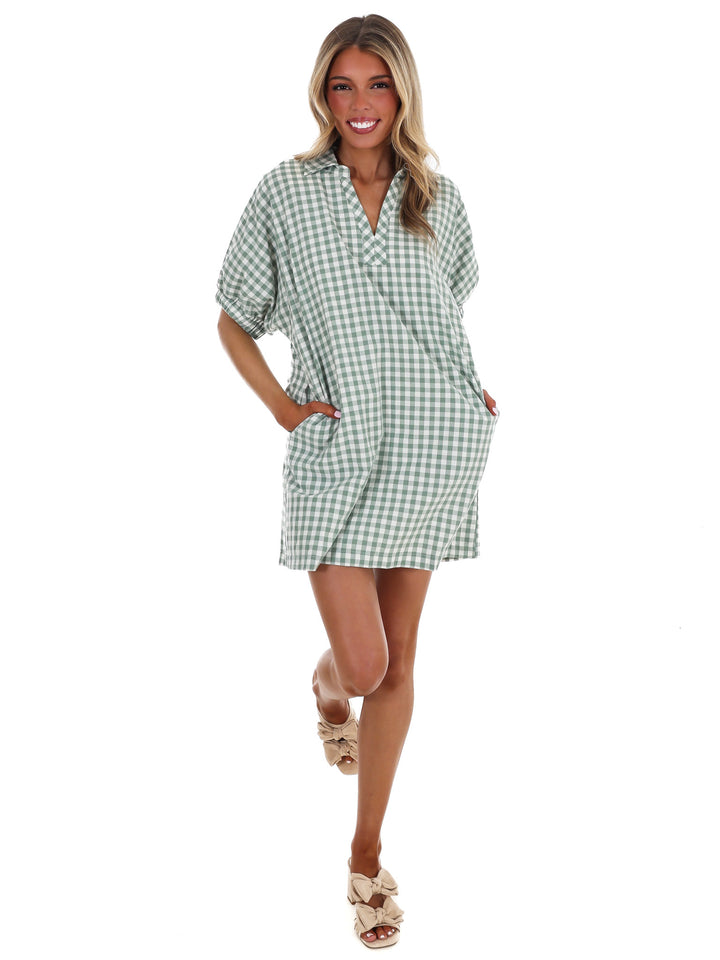 So Much to Say Gingham Mini Dress