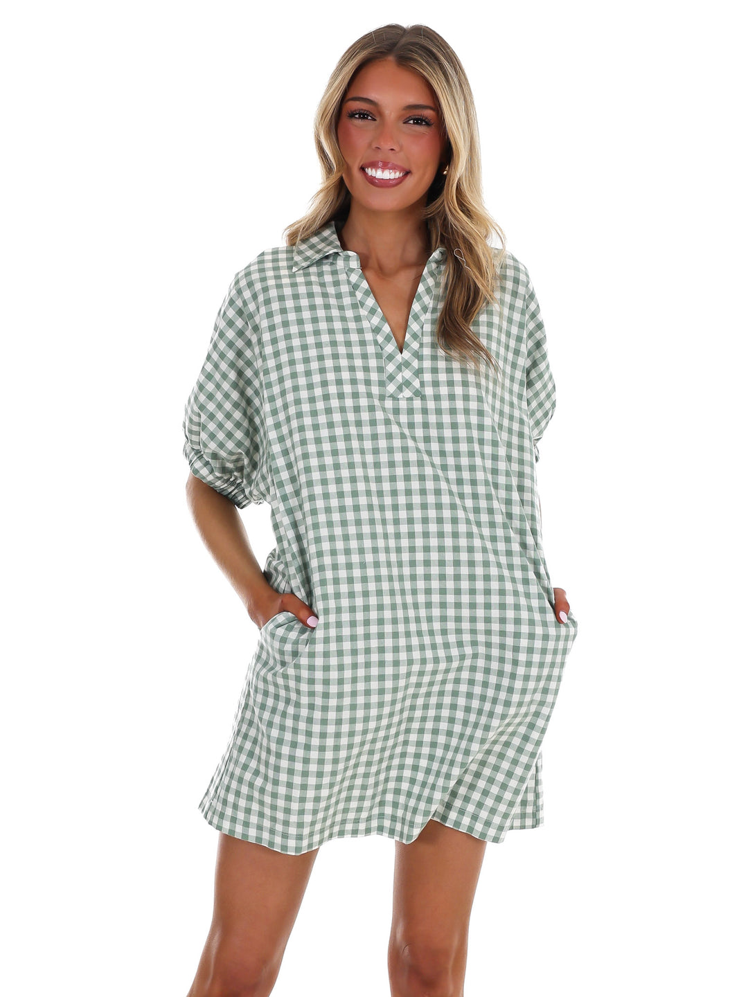 So Much to Say Gingham Mini Dress