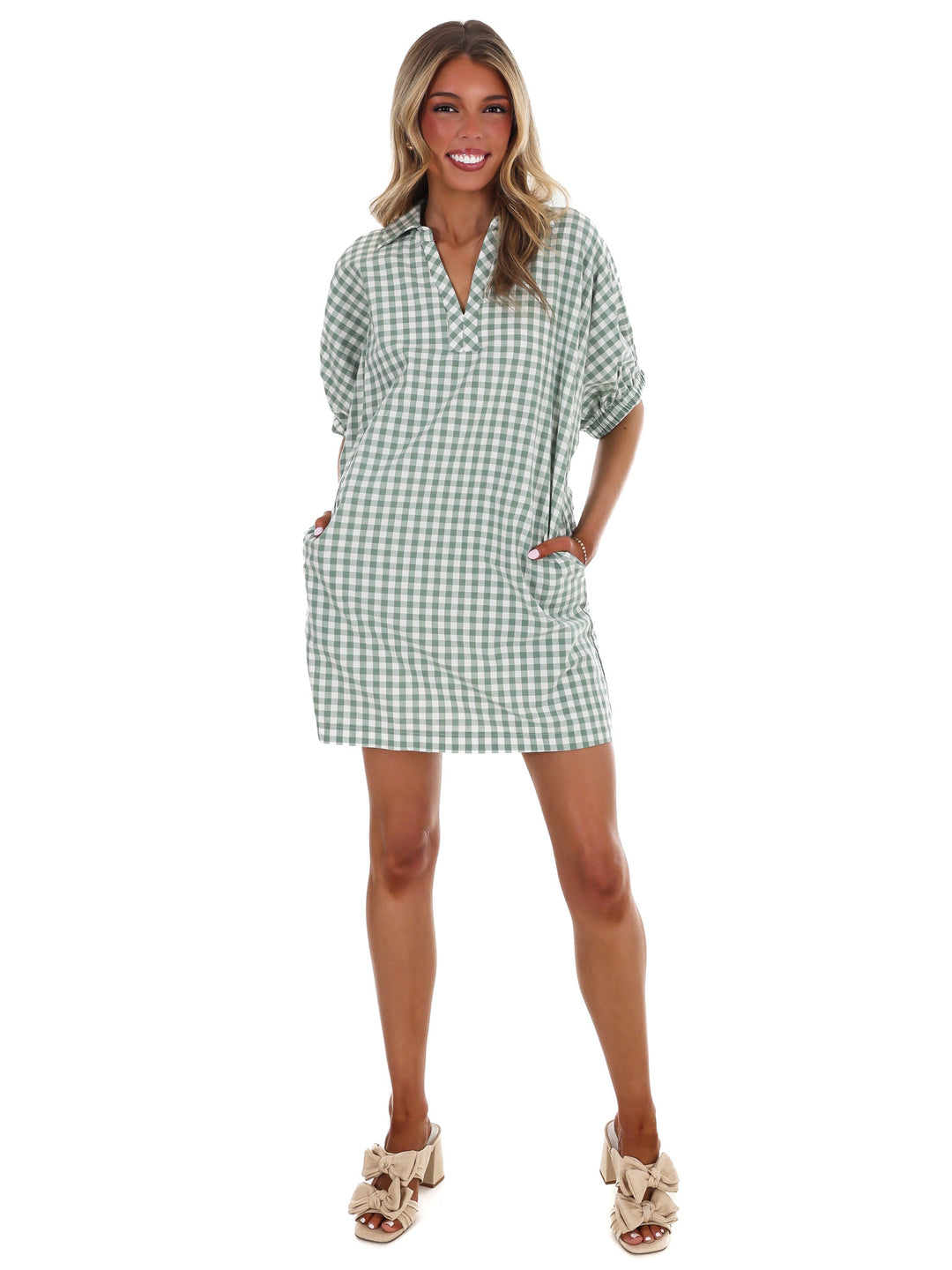 So Much to Say Gingham Mini Dress