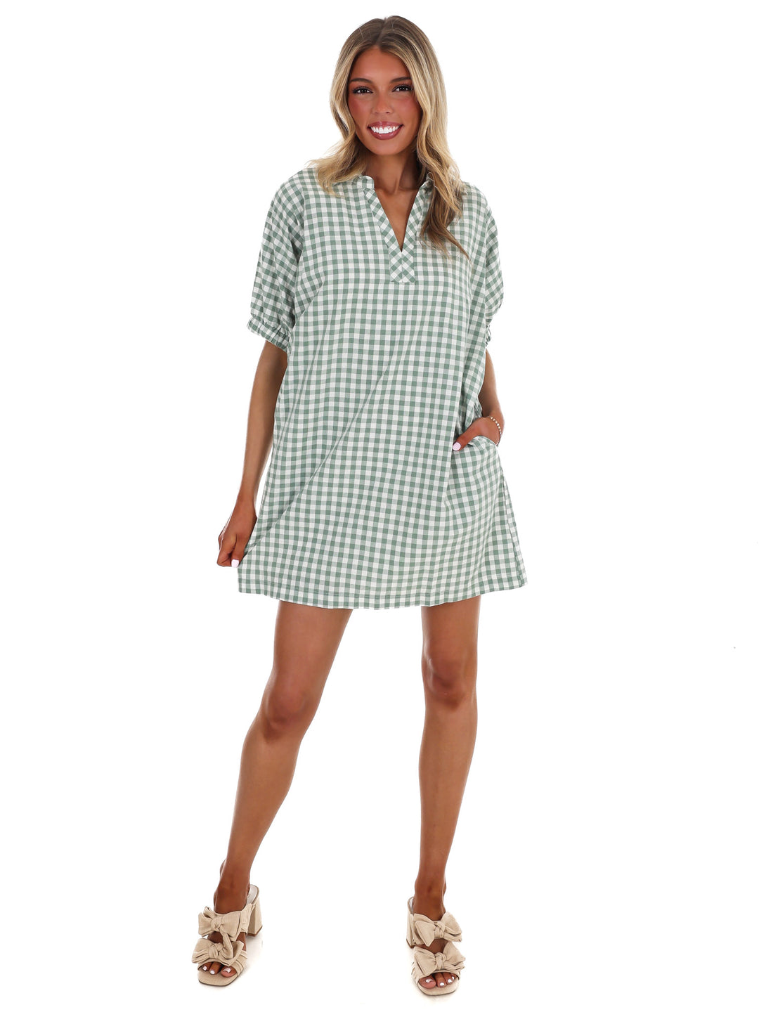 So Much to Say Gingham Mini Dress