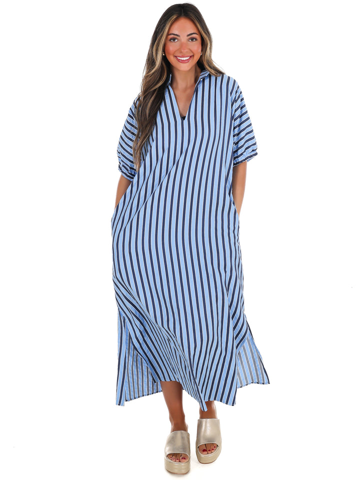 Sunny Days Ahead Striped Midi Dress