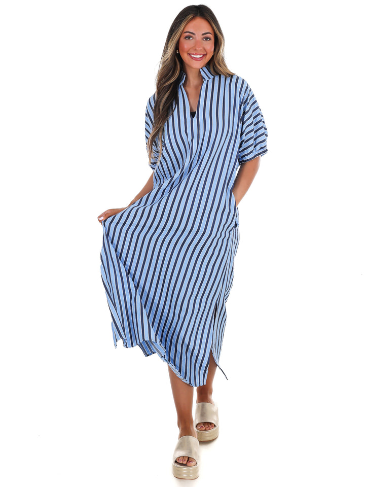 Sunny Days Ahead Striped Midi Dress