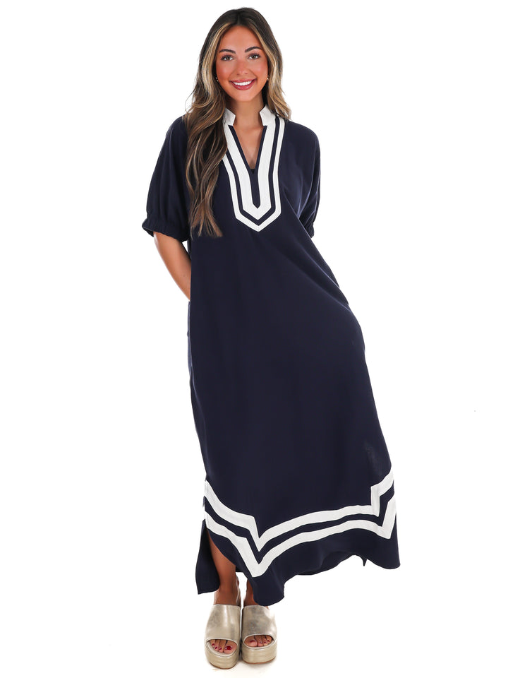 In the Best Way Contrast Midi Dress