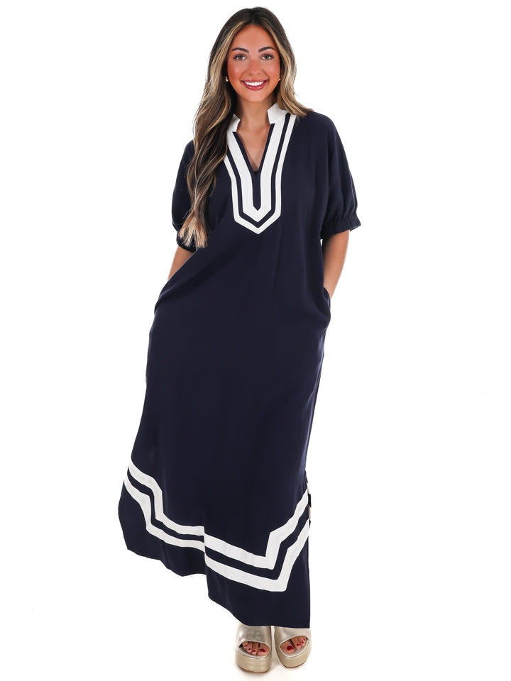 In the Best Way Contrast Midi Dress