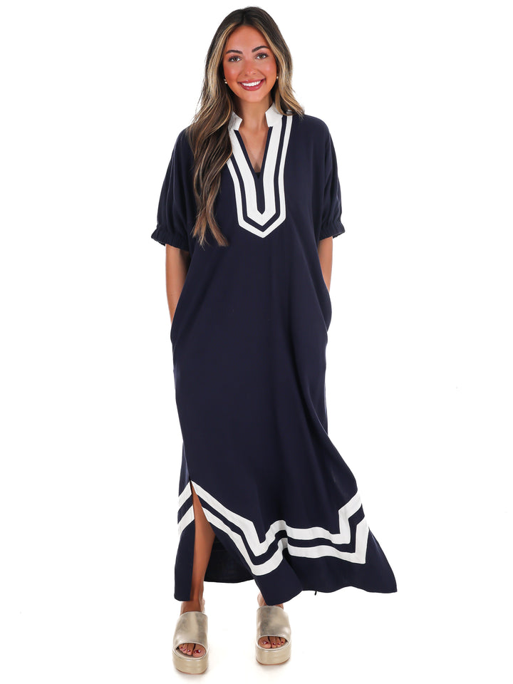 In the Best Way Contrast Midi Dress