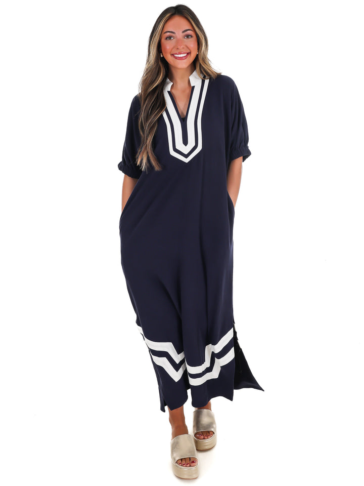 In the Best Way Contrast Midi Dress