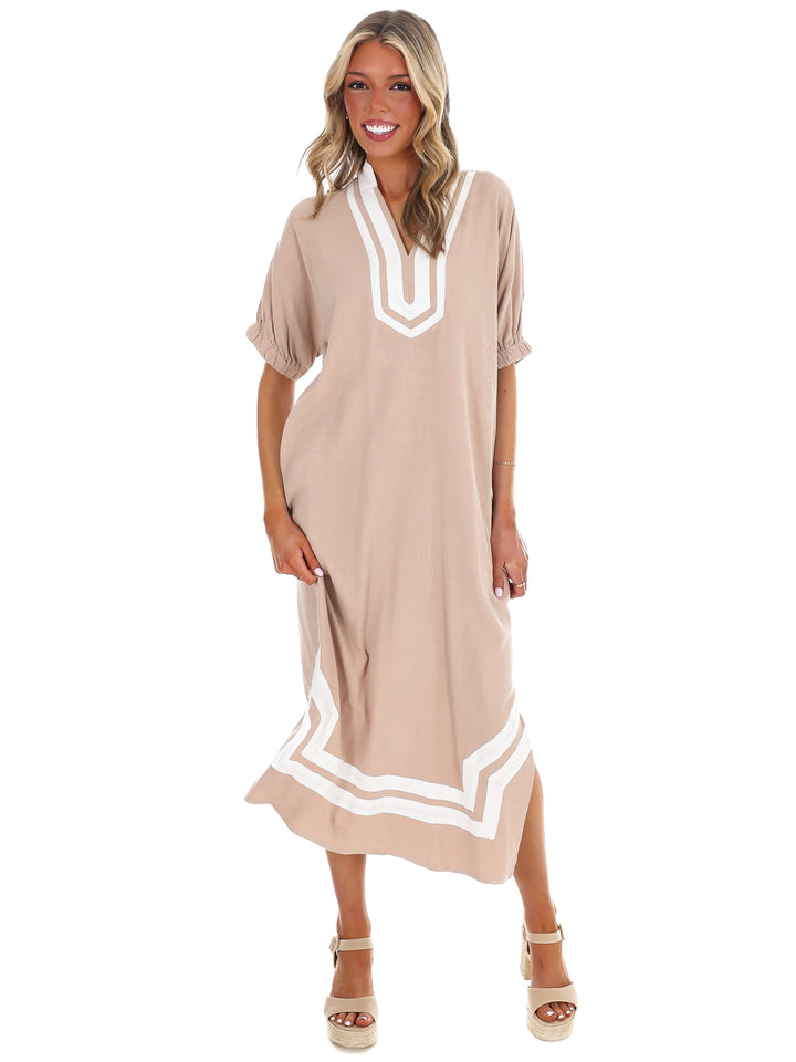 In the Best Way Contrast Midi Dress