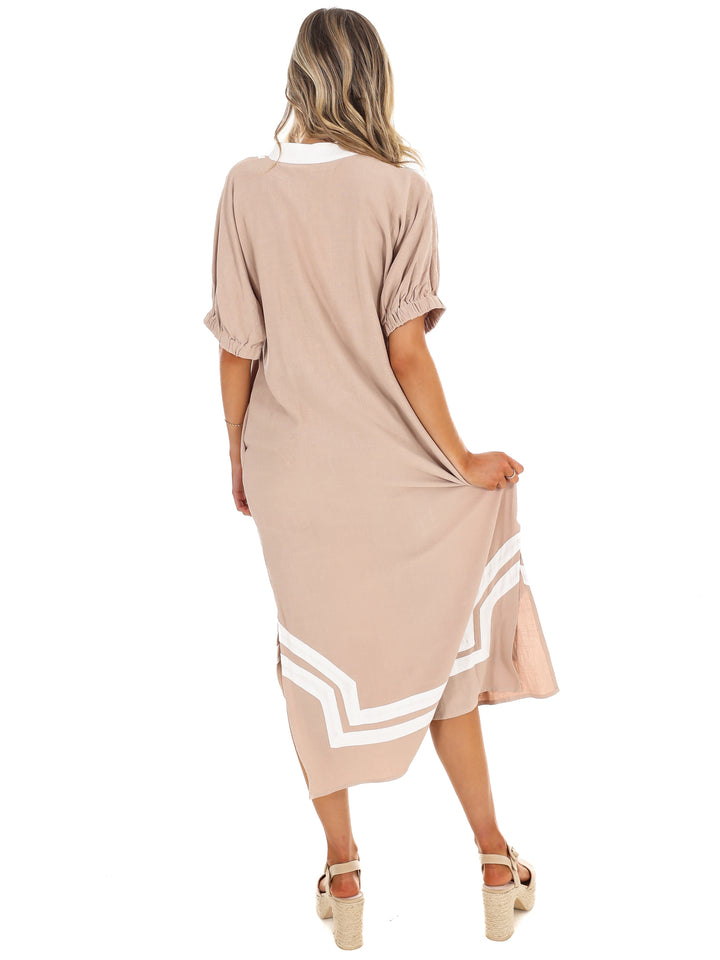 In the Best Way Contrast Midi Dress