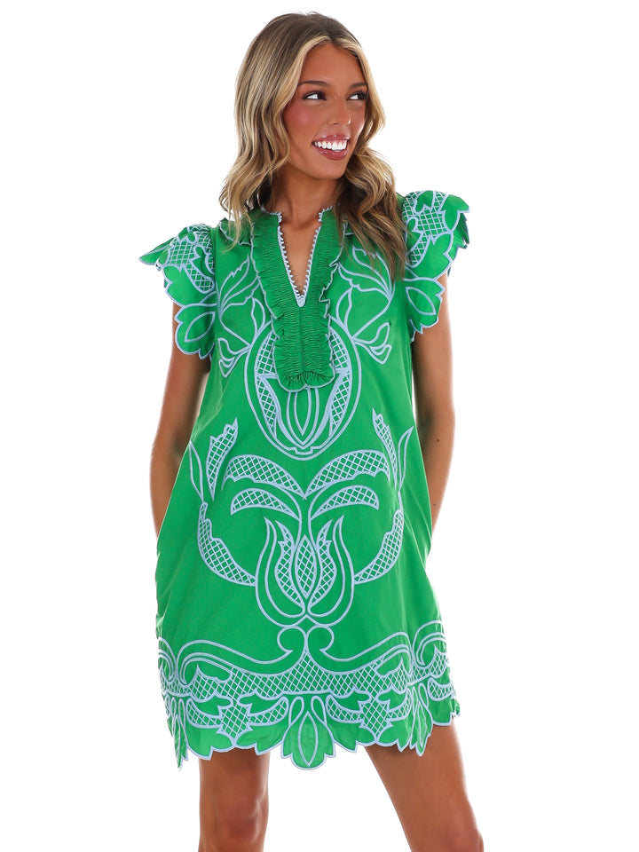 Catch the Sun Embroidered Mini Dress