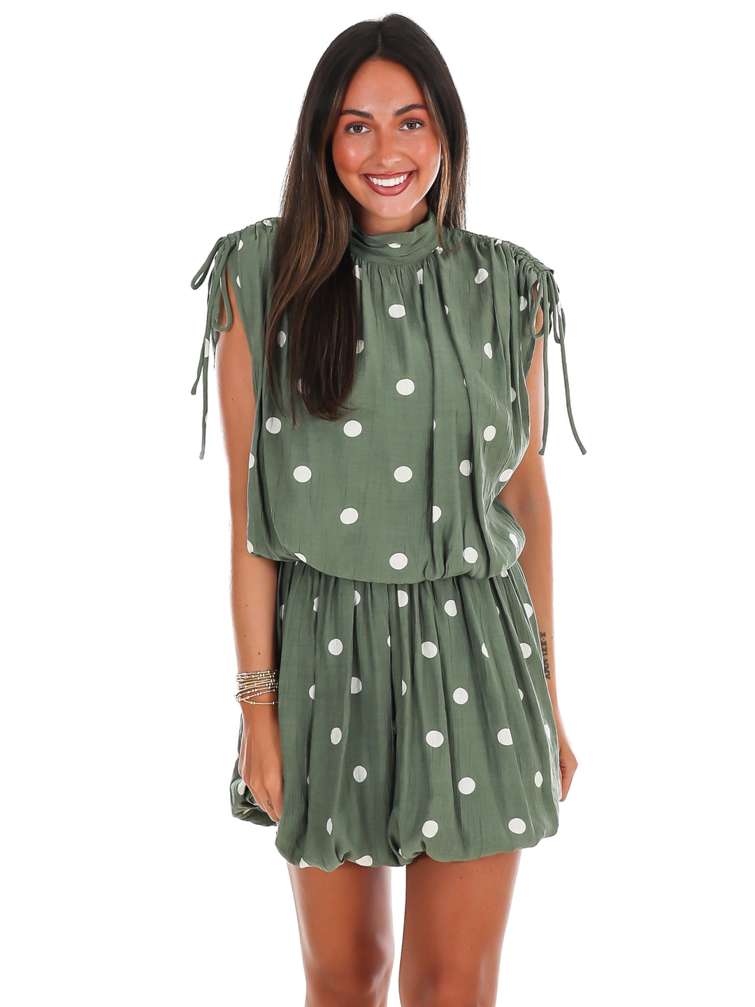 Perfectly Polished Polka Dot Mini Dress